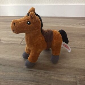 Melissa Doug Horse Pony Plush Brown Chestnut 8" Feed Groom 85377 Stuffed Animal
